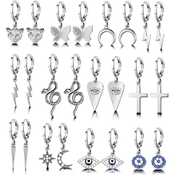New 12 Pairs Teardrop Druse Crystal Drop Dangle Earrings for Women Girls… - Picture 1 of 8